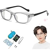 Amazon.co.jp: [GOKEI] 花粉防止メガネ 子供用 両面曇り止め ブルー